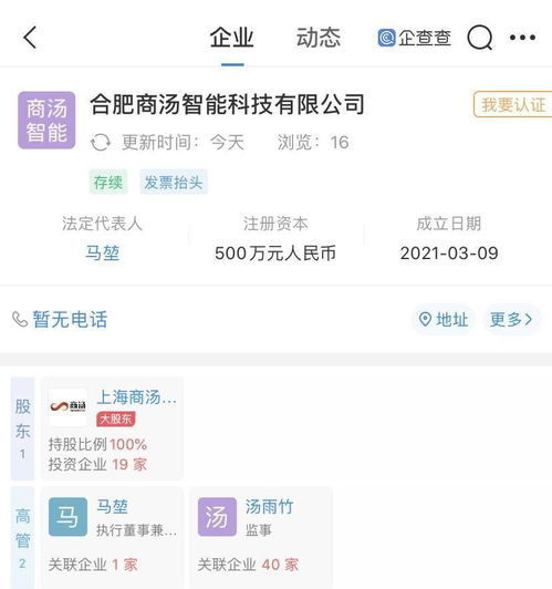 商湯科技生態(tài)圈再擴(kuò)張，關(guān)聯(lián)企業(yè)跨界布局汽車(chē)銷(xiāo)售與信息系統(tǒng)集成